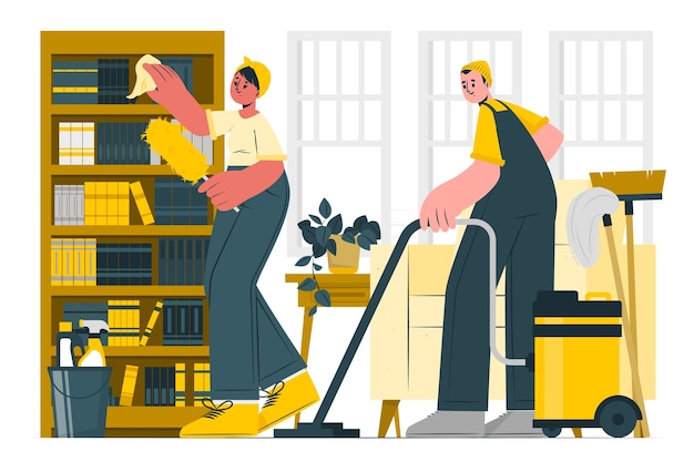 Free vector house cleaning concept illustration