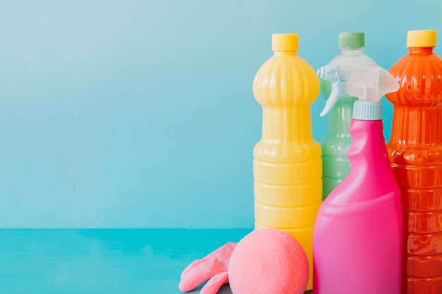 Free photo various cleaning products