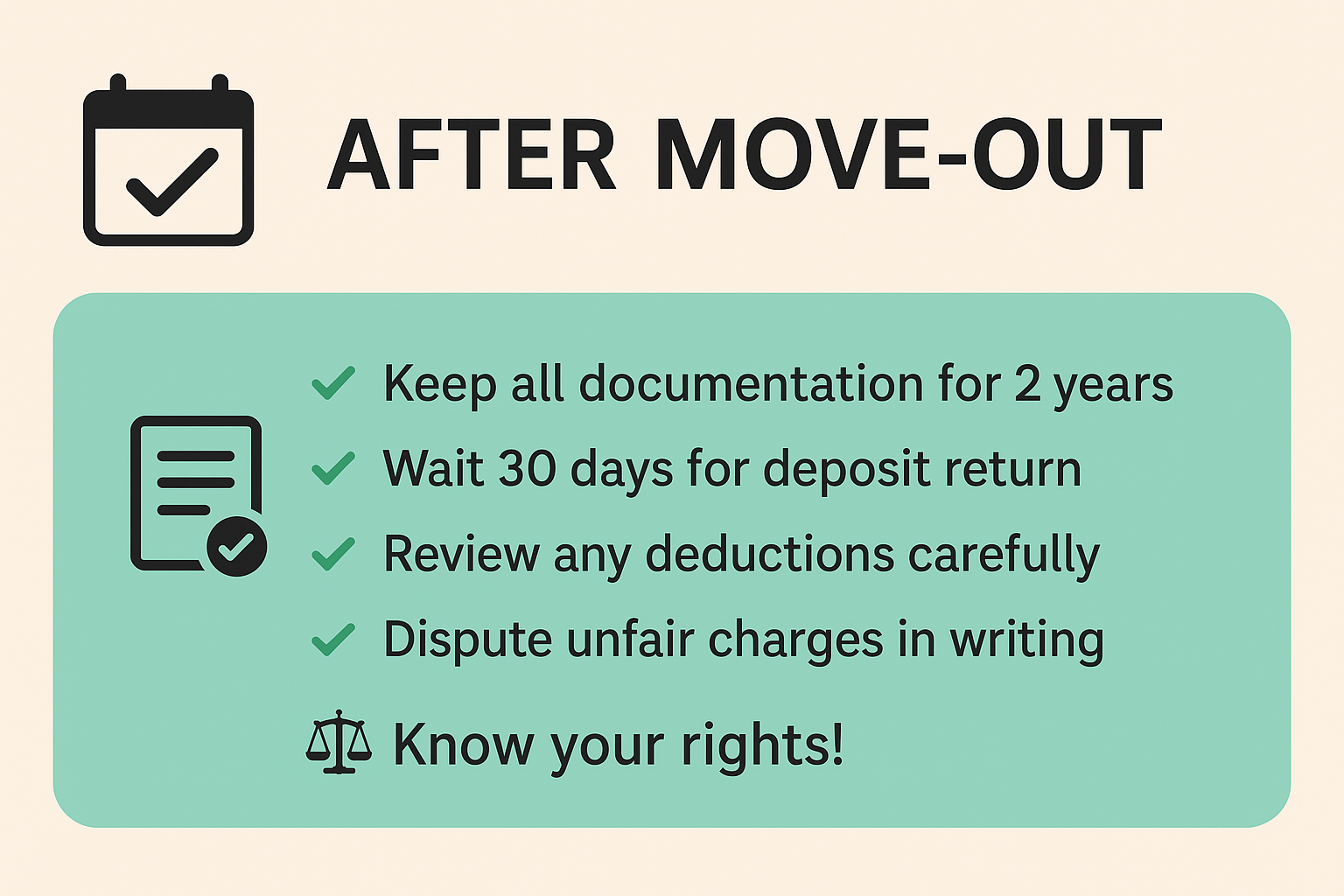 After Move out Checks