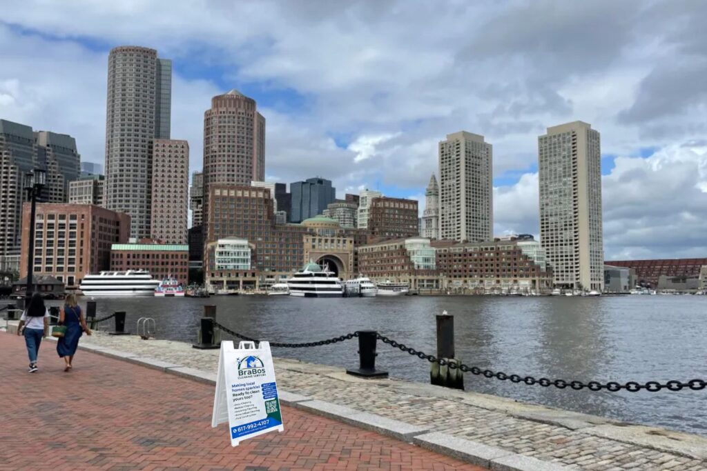 Brabos Cleaning Sign Seaport District Boston