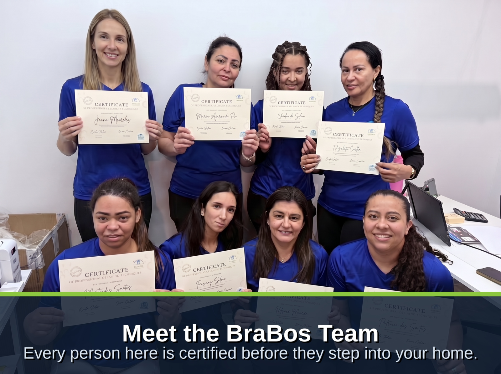 BraBos Cleaning team — CPB Foundations Scale accredited residential cleaners in Boston